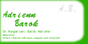 adrienn barok business card